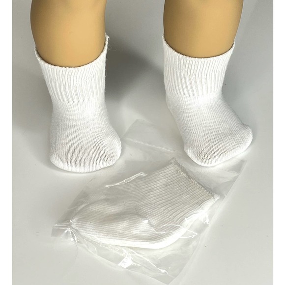 NEW American Girl Doll WHITE ANKLE SOCKS Logan Molly Emily Nellie Samantha Kit - Picture 6 of 6